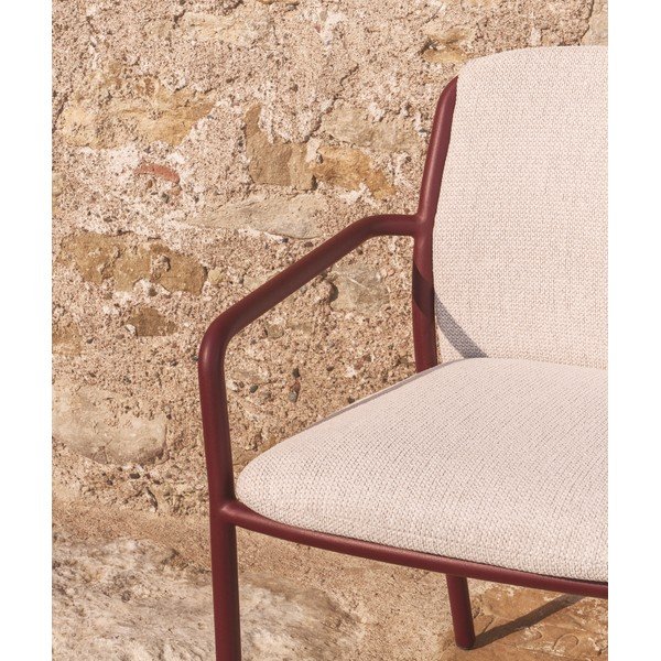 Bordo rdeč oblazinjen vrtni stol Linosa – Kave Home-image-2