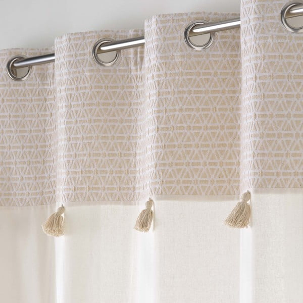 Belo-bež zavesa iz mešanice bombaža 140x240 cm Milano – douceur d'intérieur-image-2