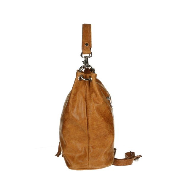 Konjak rjava usnjena torbica Chicca Borse Pendella-image-2