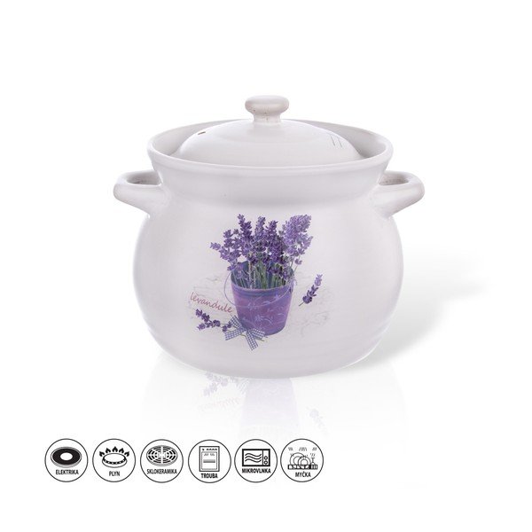 Ognjevzdržni keramični lonec Orion Lavender, 3,9 l