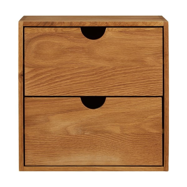 Večnivojska polica iz masivnega hrasta v naravni barvi 18 cm Townsville – House Nordic