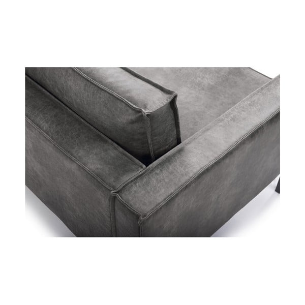 Temno siva zofa v imitaciji usnja Scandic Rate-image-3