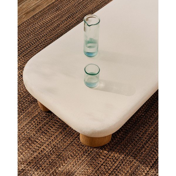 Vrtna klubska mizica z betonsko mizno ploščo 70x140 cm Labra – Kave Home-image-3