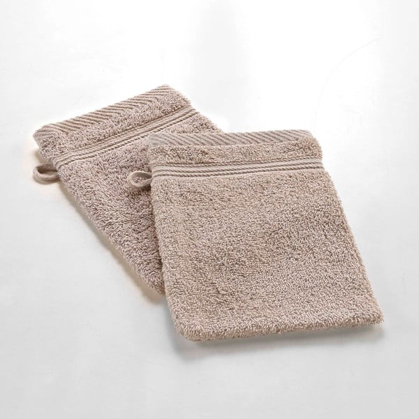 Svetlo rjava bombažna krpica za umivanje 15x21 cm Tendresse – douceur d'intérieur