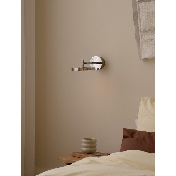 LED zatemnitvena stenska svetilka z upogljivo konstrukcijo z vtikačem v sijajno srebrni barvi ø 15 cm Asteria Wall Short – UMAGE-image-3