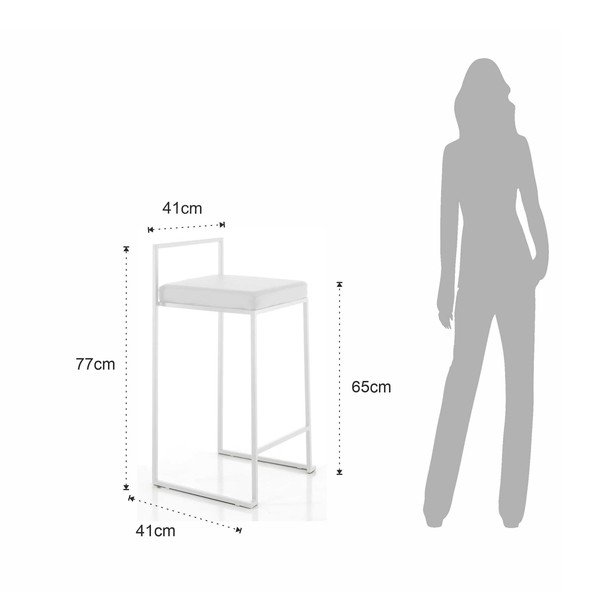 Beli barski stoli v kompletu 2 ks 77 cm Dodo – Tomasucci-image-4