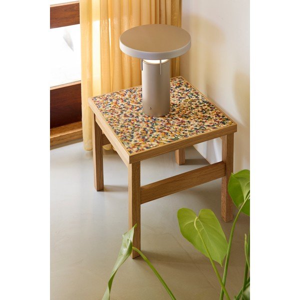 Stranska mizica v hrastovem dekorju 40x40 cm Confetti – Hübsch-image-2