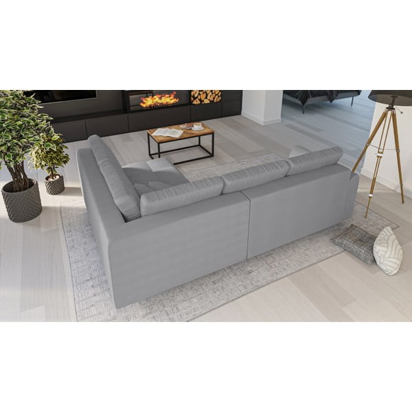 Siva kotna sedežna garnitura (z desnim kotom) Ariella – Ropez-image-3