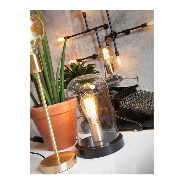 Črna namizna svetilka s steklenim senčnikom (višina 30 cm) Seattle – it's about RoMi-image-2