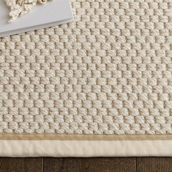 Kremno bela obojestranska ročno tkana preproga iz mešanice volne 160x240 cm Korra Double Loop – Asiatic Carpets-image-1