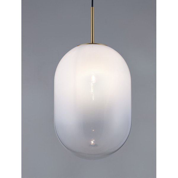 Bela/v zlati barvi steklena viseča svetilka ø 24 cm Chrysi – Nova Luce-image-1