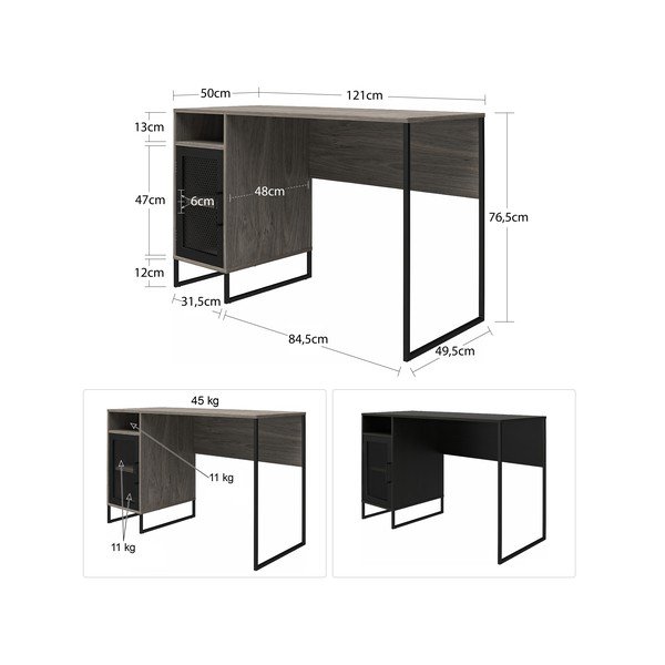 Pisalna miza 50x121 cm Purdue – Støraa-image-2
