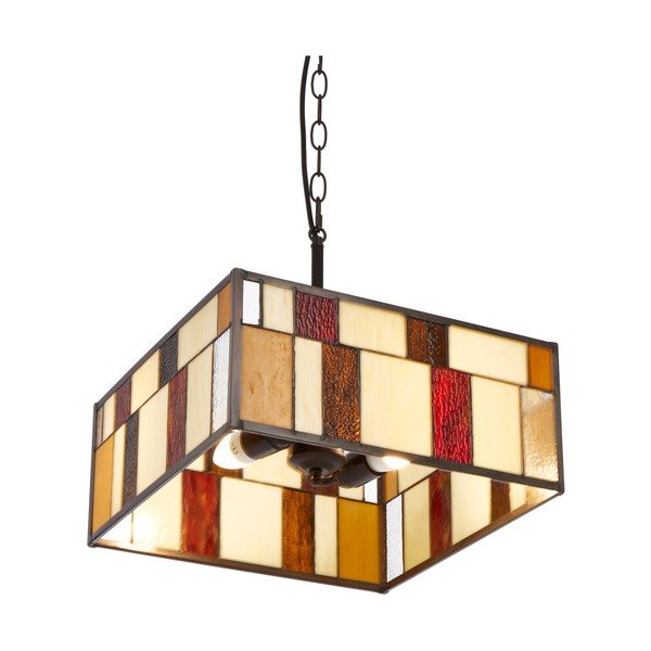 Kovinska viseča svetilka s steklenim senčilom Waldorf – Premier Housewares-image-3