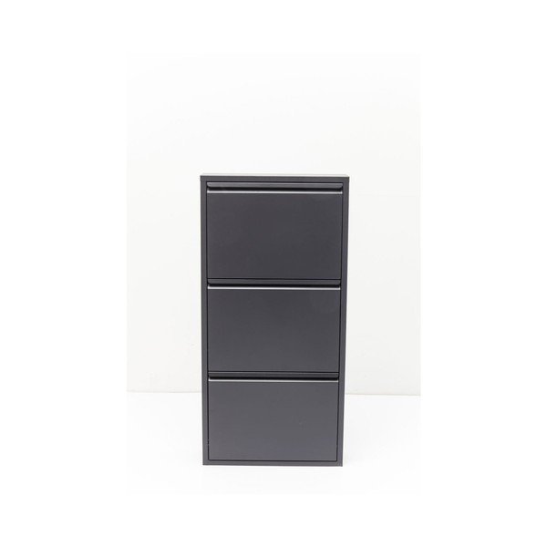 Antracitno črno kovinsko stojalo za čevlje Kare Design Caruso-image-1