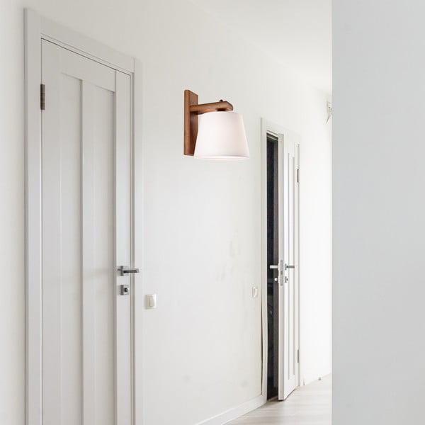 Temno rjava stenska svetilka ø 20 cm Aida – LAMKUR-image-2