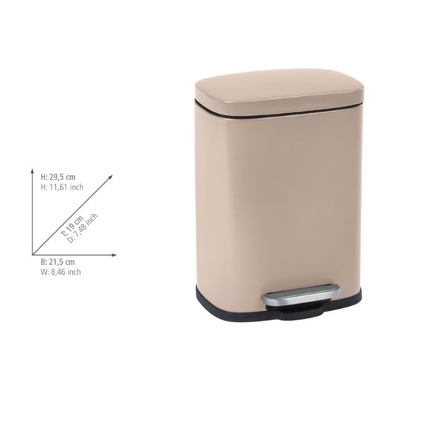 Jeklen koš za smeti s pedalom 5 l Leno – Wenko-image-1