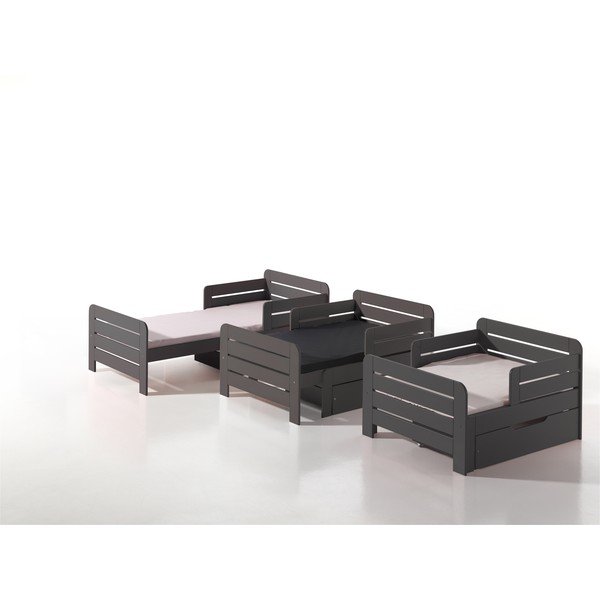 Rjav sistem za shranjevanje pod posteljo Jumper Vipack, širina 130 cm-image-1