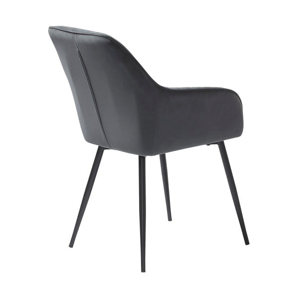 Sivi oblazinjeni jedilni stoli v kompletu z nasloni za roke 2 ks Nolan Stripe – Unique Furniture-image-3