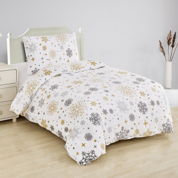 Kremno bela enojna posteljnina iz mikropliša 140x200 cm Magic – My House