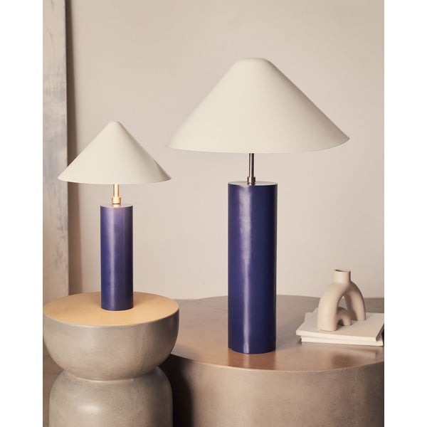 Temno modra namizna svetilka s kovinskim senčilom (višina 42 cm) Shiva – Kave Home-image-2