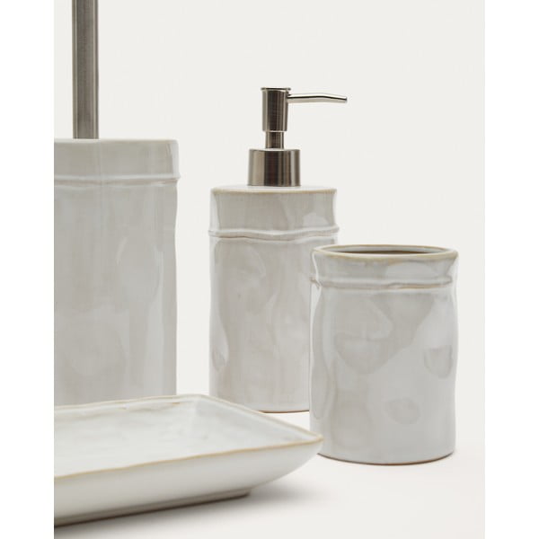 Kremno bel keramičen dozirnik za milo 650 ml Savel – Kave Home-image-4