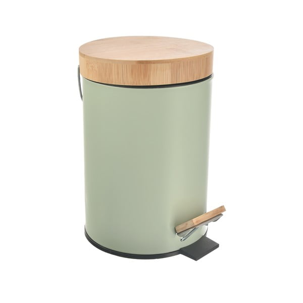 Svetlo zelen kovinski koš za smeti s pedalom 3 l Greenish – Orion-image-2