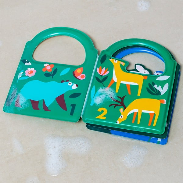 Interaktivna igrača Colour changing bath book Woodland – Rex London-image-1