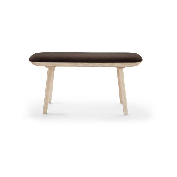 Rjava žametna klop EMKO Naïve, 100 cm-image-2