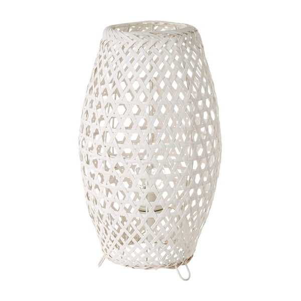 Bela bambusova namizna svetilka z bambusovim senčnikom (višina 36 cm) – Casa Selección