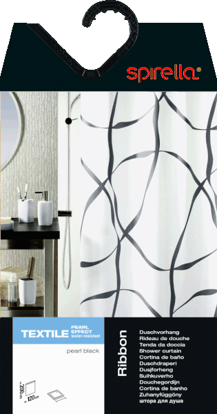 Zavesa za tuš 180x200 cm Ribbon – Spirella-image-1