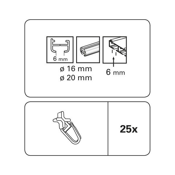 Plastični obročki za zavese v kompletu 25 ks – SP TREND-image-2