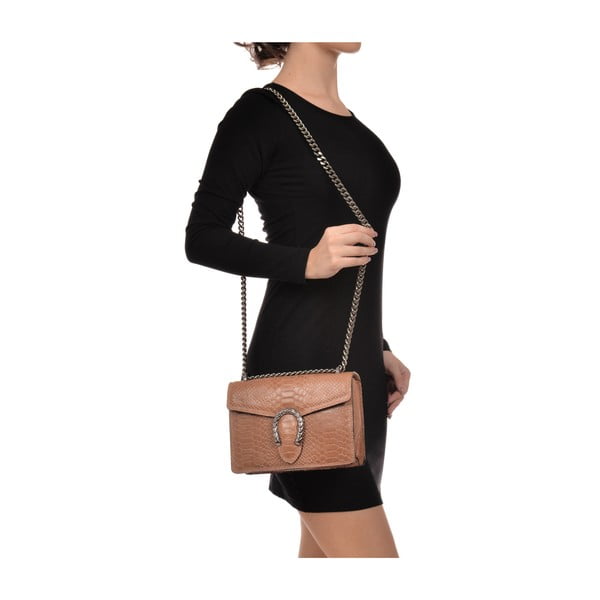 Rjava usnjena pisemska torbica Renata Corsi Fiona-image-4