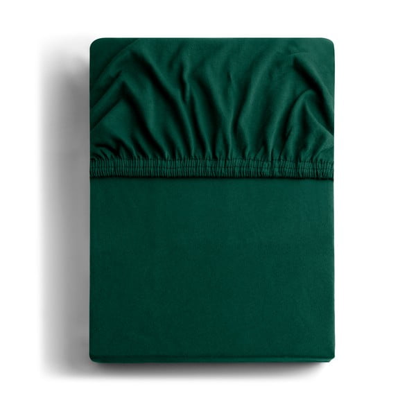 Zelena napenjalna rjuha iz jerseyja 140x200 cm Amber – DecoKing