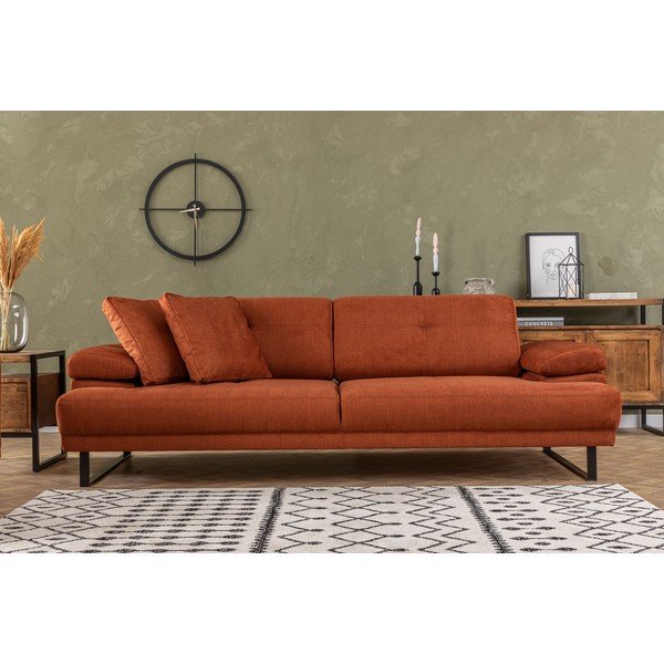 Oranžna sedežna garnitura 239 cm Mustang – Balcab Home