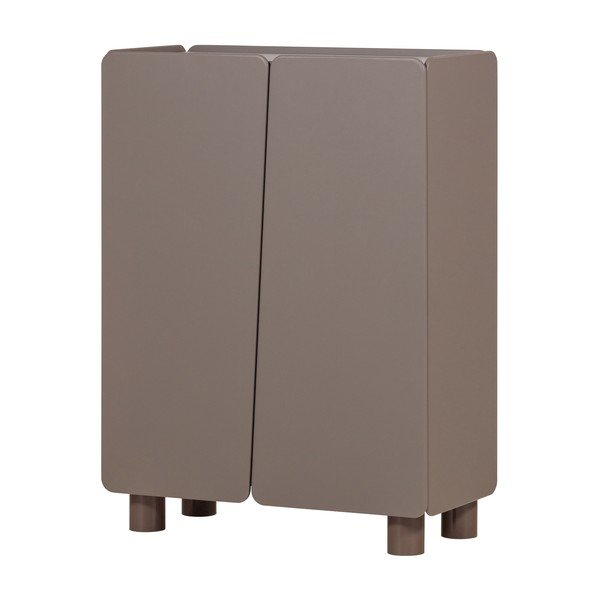 Rjava omarica iz masivnega bora 100x135x45 cm Root – WOOOD