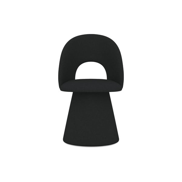 Črn oblazinjen jedilni stol Kalo – Makamii-image-1