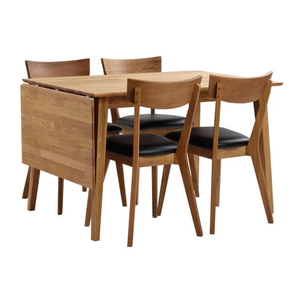 Hrastova raztegljiva jedilna miza Rowico Filippa, 120 x 80 cm-image-3