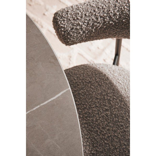 Okrogla jedilna miza z mizno ploščo v marmornem dekorju ø 120 cm Bamira – Yes Everyday-image-4
