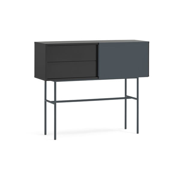 Črna/antracitno siva stranska mizica 35x110 cm Nube – Teulat-image-3