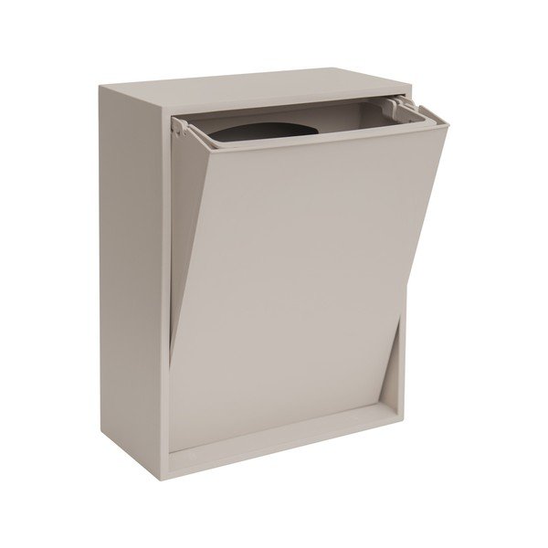 Svetlo siv koš za smeti za ločevanje odpadkov/stenski iz reciklirane plastike Recycling Box – ReCollector
