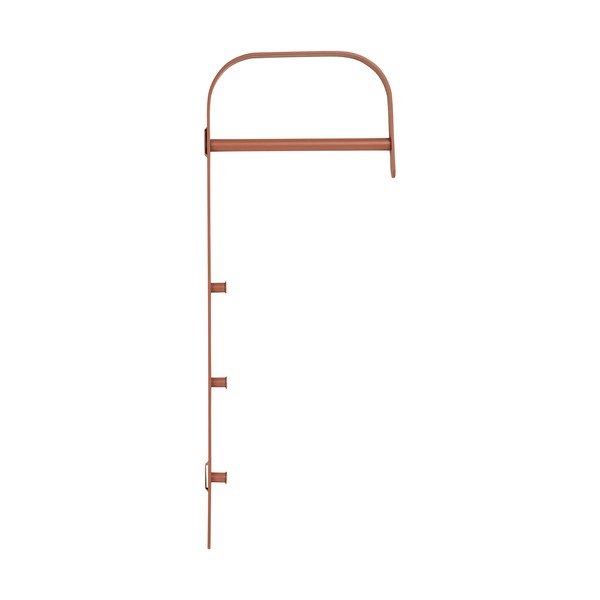 Kovinsko stensko stojalo za oblačila v konjak rjavi barvi 30x80x3 cm Gresto – House Nordic-image-3