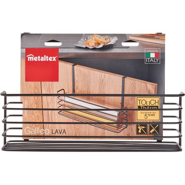Črna kovinska viseča kuhinjska polica Metaltex Galileo Lava-image-3