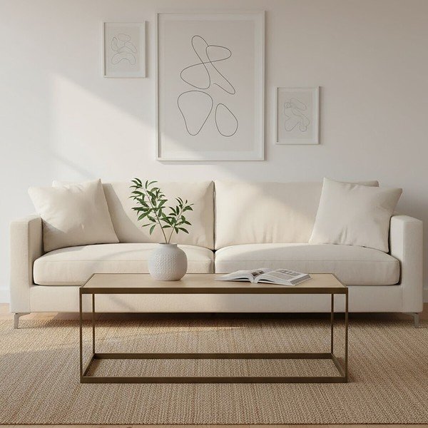 Rjava/v naravni barvi klubska mizica z mizno ploščo v hrastovem dekorju 40x120 cm Grenoble – Premier Housewares-image-1