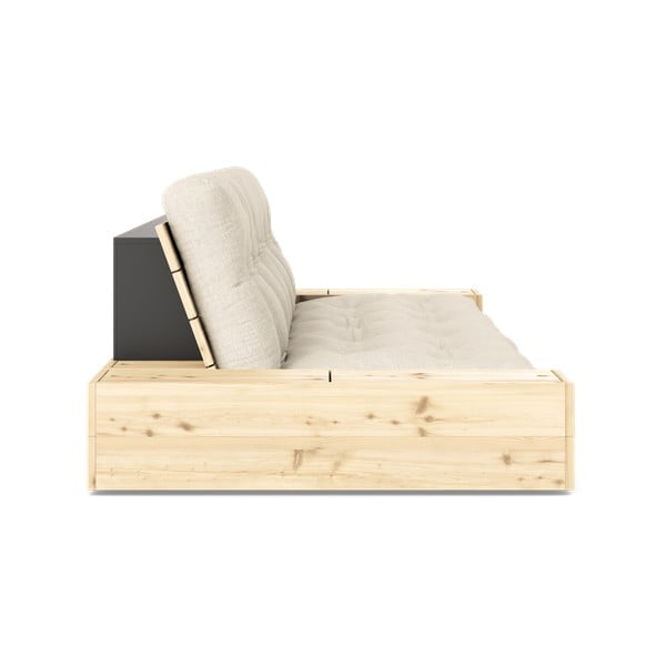 Siva/bež lanena raztegljiva sedežna garnitura 244 cm Base – Karup Design-image-3