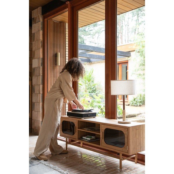 Bambusova TV omarica v naravni barvi 150x55x40 cm Caroun – Dutchbone-image-4