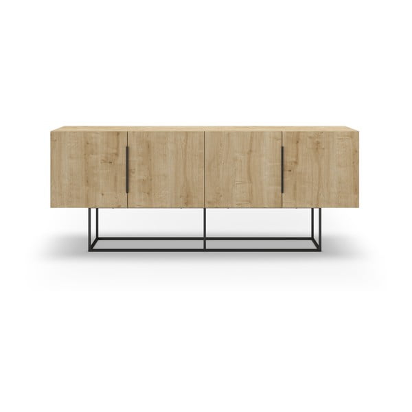 Nizka komoda v hrastovem dekorju 200x80 cm Titan – Marckeric