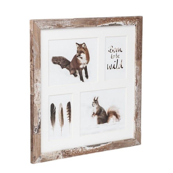Rjav okvir za 4 fotografije Styler Bergen, 39 x 39 cm