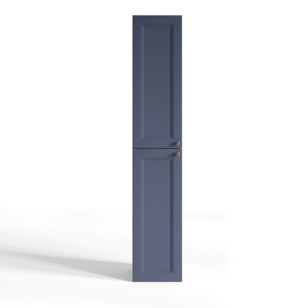 Temno modra/naravna visoka stenska kopalniška omarica 30x160 cm Venezia – STOLKAR