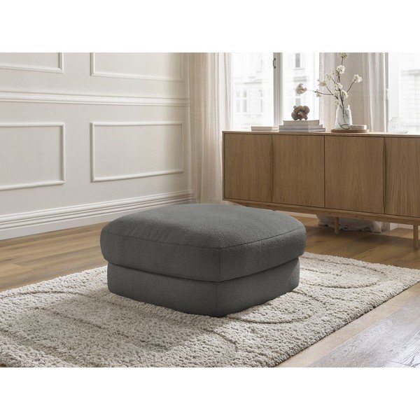 Temno siv tabure iz tkanine bouclé Leonore – Bobochic Paris-image-1