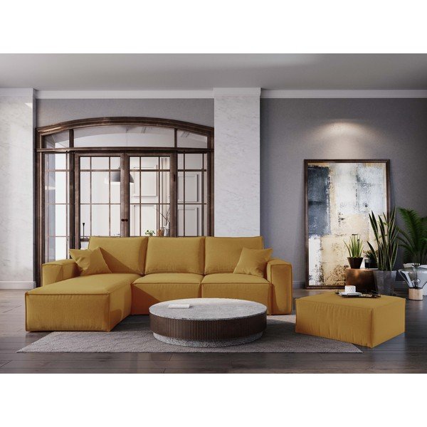 Rumeni puf Cosmopolitan Design Miami, 65 x 65 cm-image-1